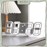 Gambar [MILOLI] Jam Digital 3D Clock LED Meja Alarm Dinding Clock- F0172 dari Miloli Kota Tangerang 1 Tokopedia