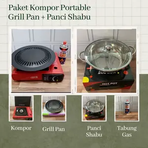 PAKET KOMPOR BARBEQUE KOMPOR SET GRILL AYCE SET ALAT BARBECUE ULTRA GRILL PAN PANCI SUKI BULGOGI
