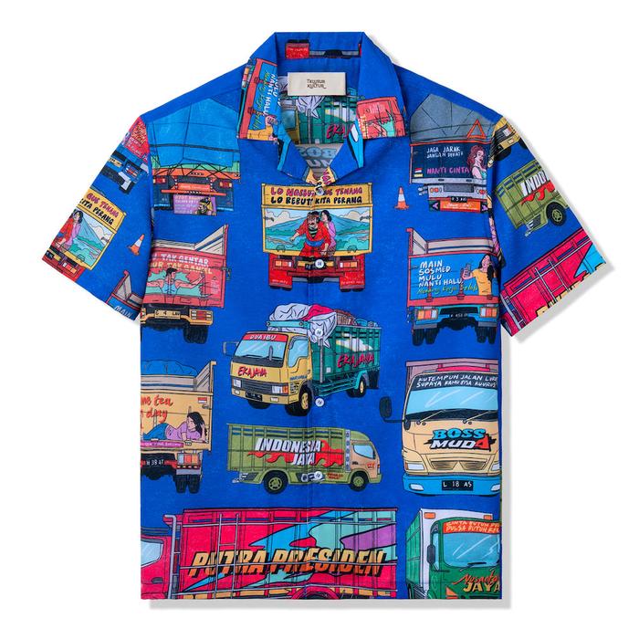 Gambar Kemeja Print Telusur Kultur - Roda Kehidupan Biru dari Telusur Kultur Kota Administrasi Jakarta Timur Tokopedia