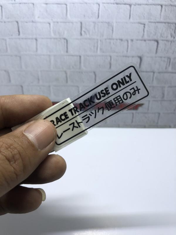 Stiker STICKER Transparan Race Track Use Only ORI - Shop | Tokopedia