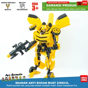 Mainan Robot Transformer Bumble Bee Berubah Bentuk Jadi Mobil Balap