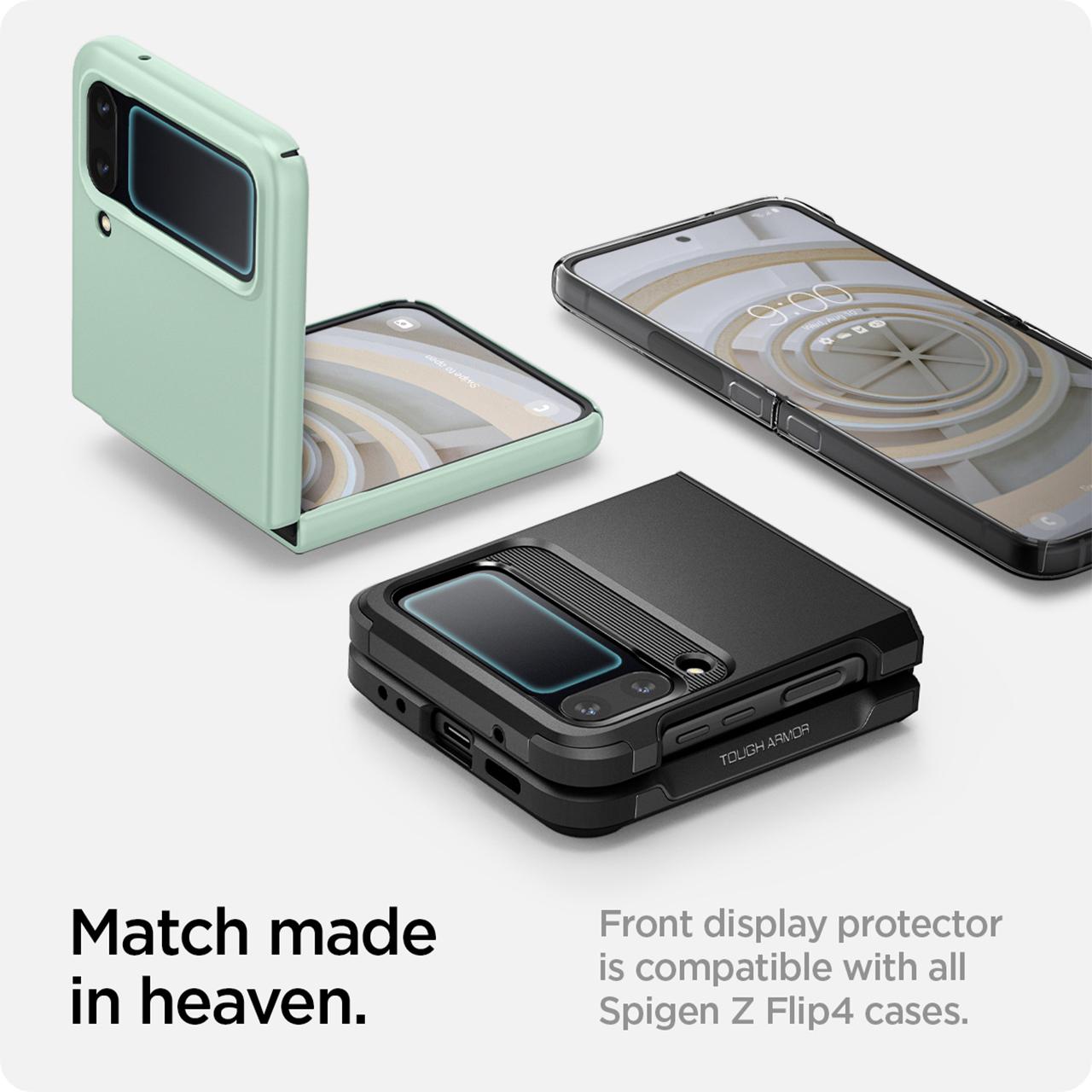 Tempered Glass Display Samsung Galaxy Z Flip 4 Spigen Hinge Protector