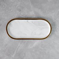 Gambar Gold-Rimmed Oval Display Tray White - L / Nampan Marble dari Brewsuniq Store Kota Medan 4 Tokopedia