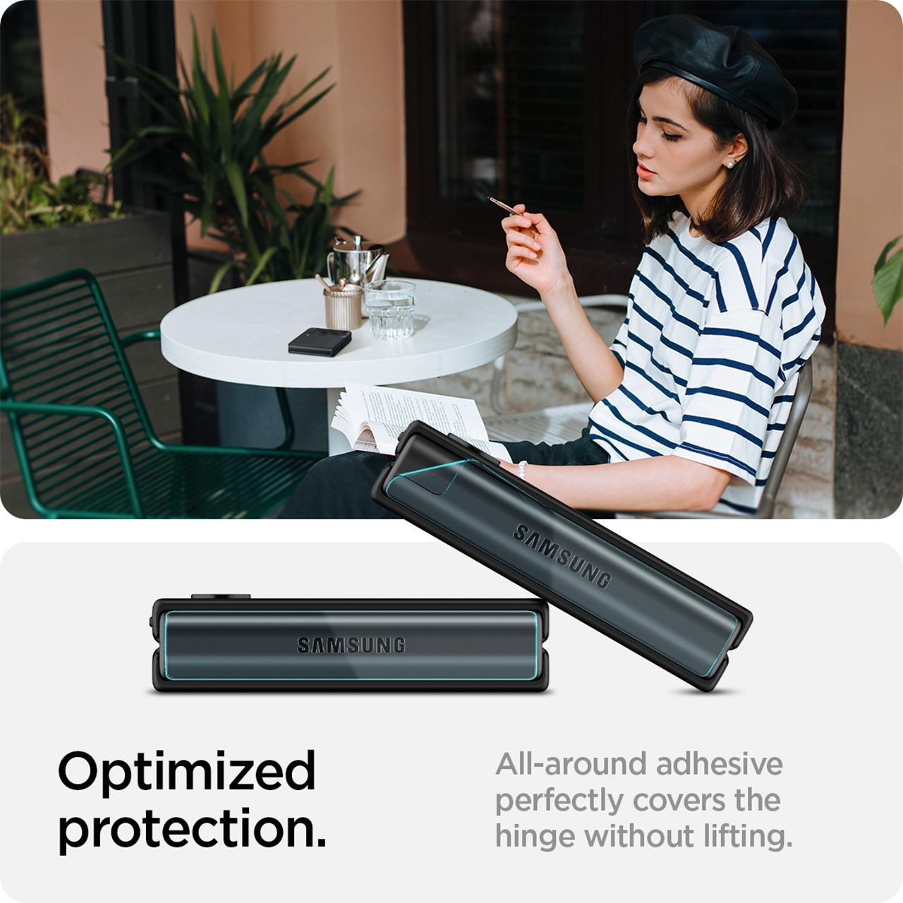 Tempered Glass Display Samsung Galaxy Z Flip 4 Spigen Hinge Protector