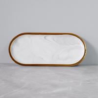 Gambar Gold-Rimmed Oval Display Tray White - L / Nampan Marble dari Brewsuniq Store Kota Medan 1 Tokopedia