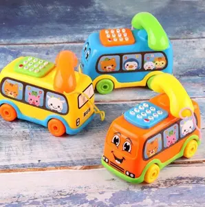 Mainan Anak Bus Telepon Music Edukasi Bersuara musik Bentuk Mobil New