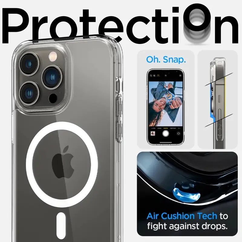 Case iPhone 14 Pro Max Plus Spigen Ultra Hybrid MagSafe Clear Casing 2