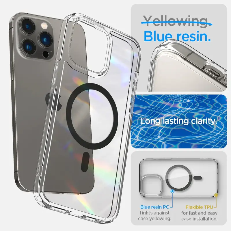 Case iPhone 14 Pro Max Plus Spigen Ultra Hybrid MagSafe Clear Casing 1