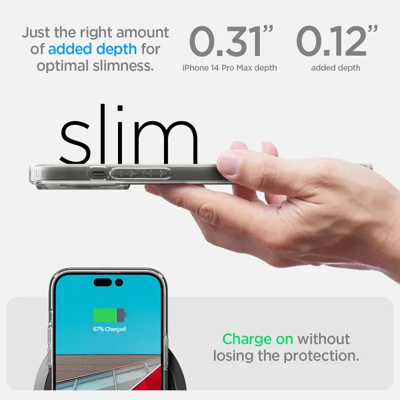 Case iPhone 14 Pro Max Plus Spigen Ultra Hybrid MagSafe Clear Casing 4