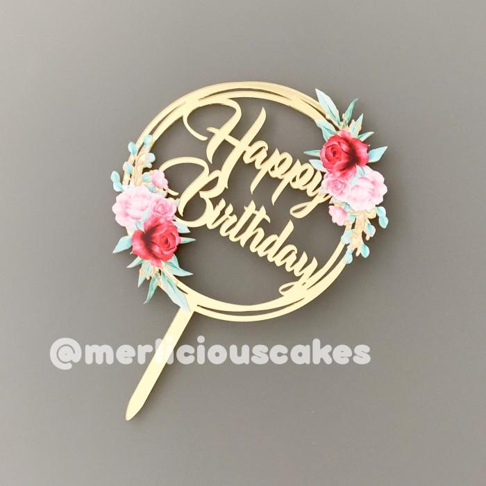 Gambar Happy Birthday HB 06 Gold Cake Topper Tusukan Kue Ulang Tahun dari Merlicious Cakes Kota Administrasi Jakarta Pusat Tokopedia