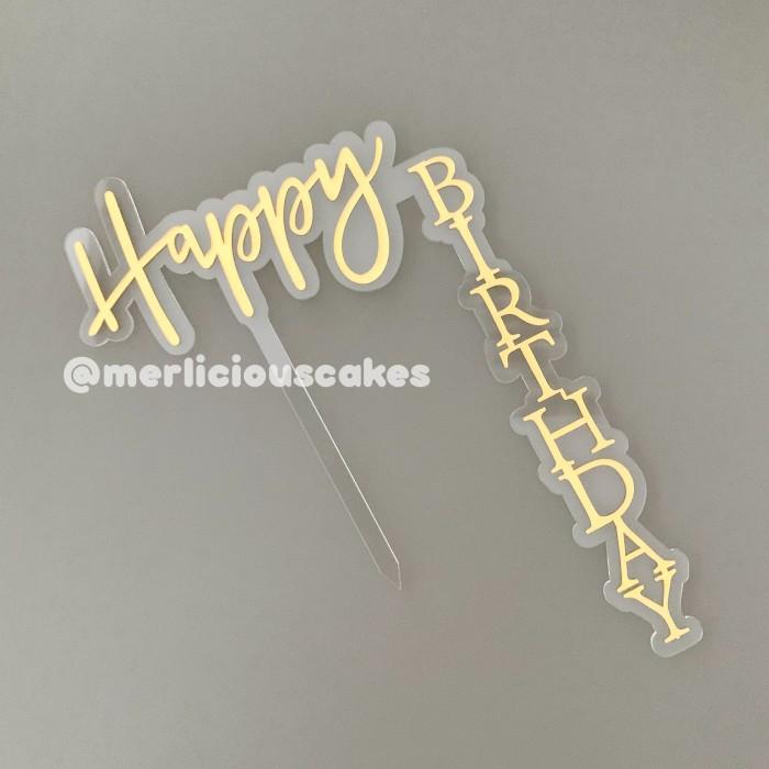 Gambar Happy Birthday HB 23 Transparan Emas Cake Topper Tusukan Kue dari Merlicious Cakes Kota Administrasi Jakarta Pusat Tokopedia