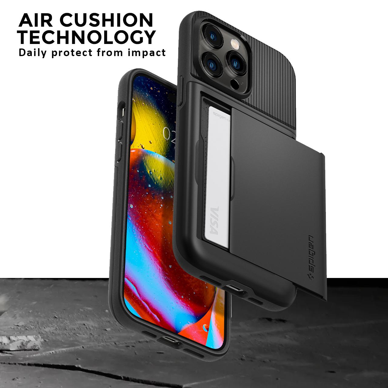 Case iPhone 14 Pro Max Plus Spigen Slim Armor Card Slot Matte Wallet