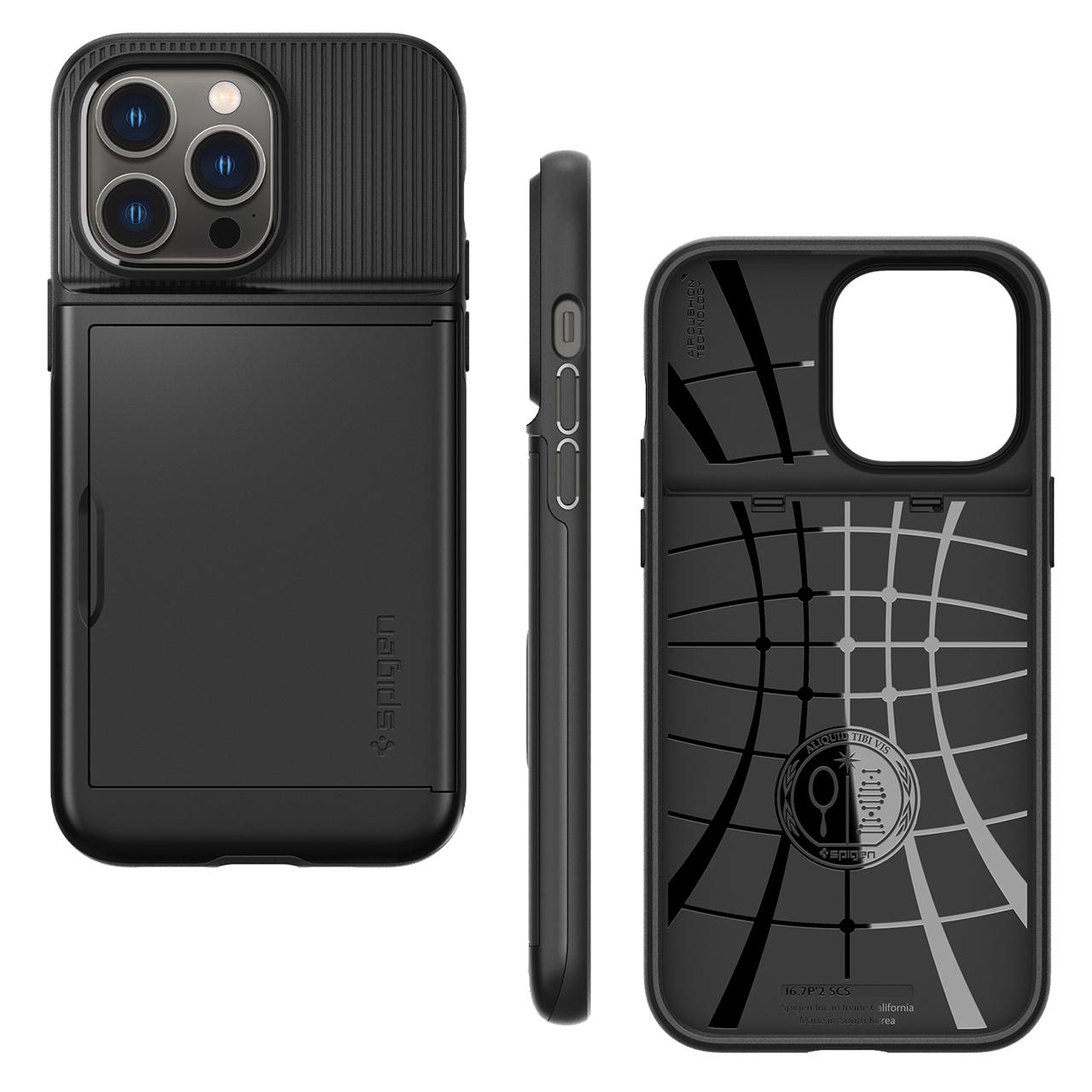 Case iPhone 14 Pro Max Plus Spigen Slim Armor Card Slot Matte Wallet