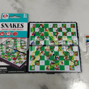 Ular Tangga Snake Ladder Magnet Mini Board Game Pocket Mainan Anak