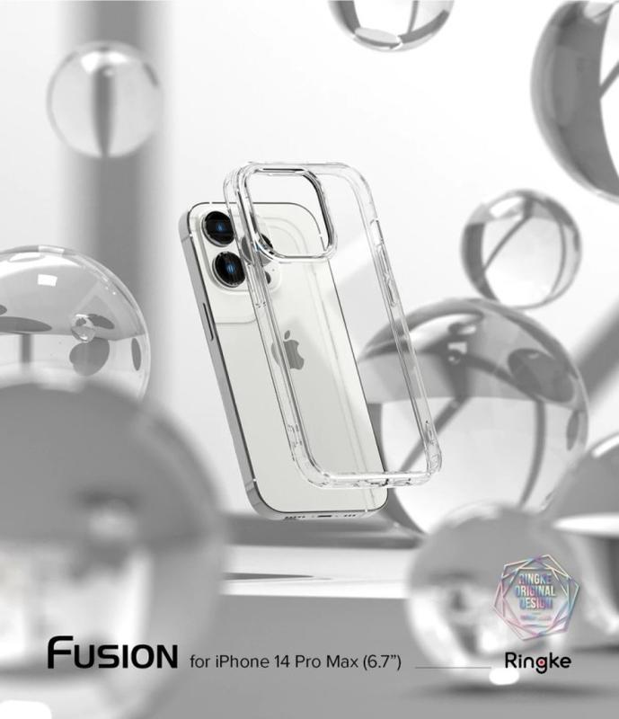Case iPhone 14 Pro Max Plus Ringke Fusion Clear Soft Hybrid Casing 1