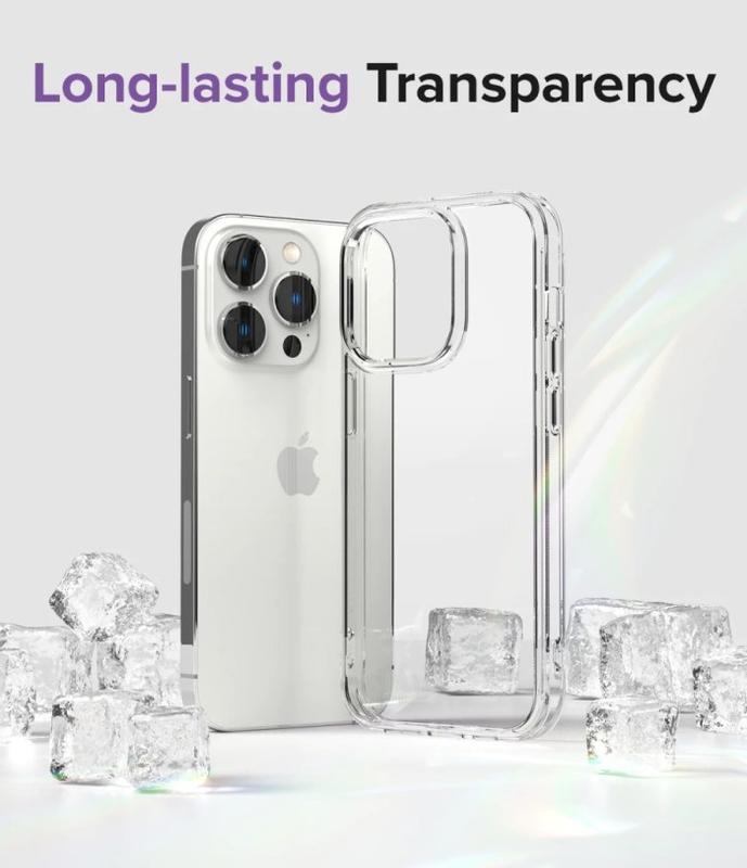 Case iPhone 14 Pro Max Plus Ringke Fusion Clear Soft Hybrid Casing 3
