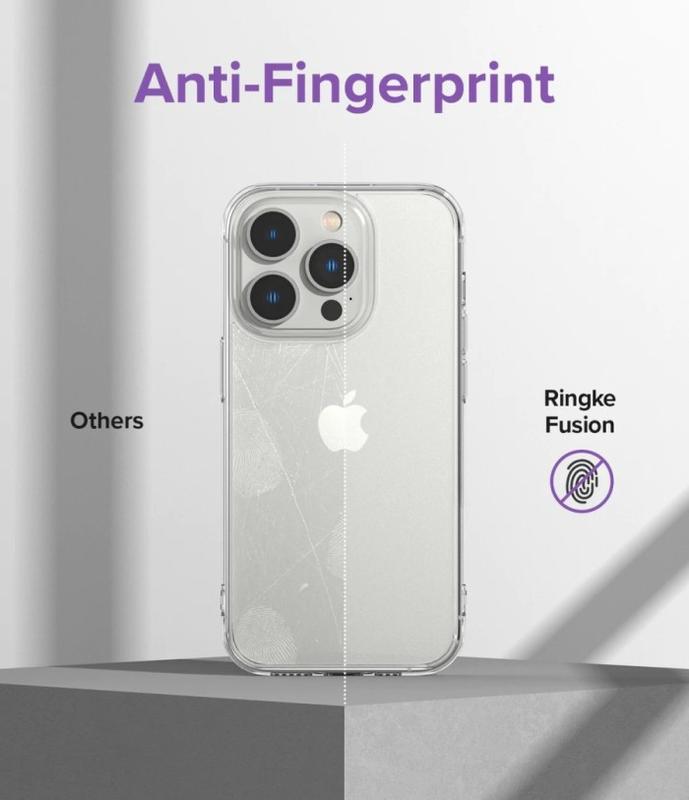 Case iPhone 14 Pro Max Plus Ringke Fusion Clear Soft Hybrid Casing 4