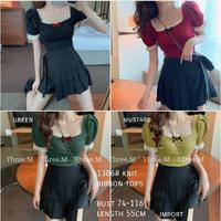 Gambar Atasan wanita baju Knit Ribbon Top Import TM 1386 dari Suka Belanja25 Kab. Klaten 4 Tokopedia
