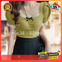 Gambar Atasan wanita baju Knit Ribbon Top Import TM 1386 dari Suka Belanja25 Kab. Klaten 1 Tokopedia