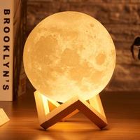 Gambar Lampu Tidur 3D Printed Moon Night Light Table Lamp 12 cm - 15 cm dari ElectStuff ID Kota Semarang 1 Tokopedia