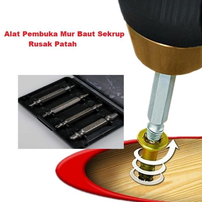 Gambar Alat Extractor Pembuka Baut Mur Mor Sekrup Skrup Rusak Patah Tap Balik dari 008Malls Kota Bekasi Tokopedia