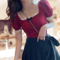 Gambar Atasan wanita baju Knit Ribbon Top Import TM 1386 dari Suka Belanja25 Kab. Klaten 3 Tokopedia