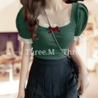 Gambar Atasan wanita baju Knit Ribbon Top Import TM 1386 dari Suka Belanja25 Kab. Klaten 2 Tokopedia