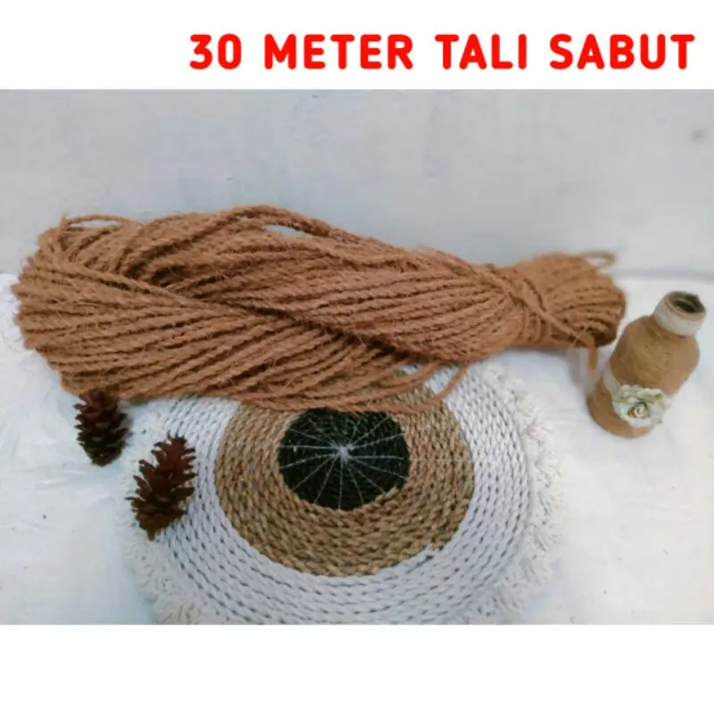 30 METER TALI TAMBANG SERABUT SABUT KELAPA GARUKAN KUCING