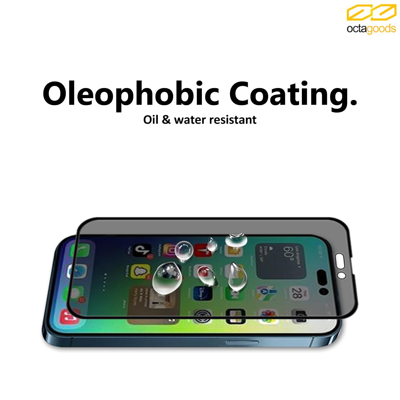 Tempered Glass iPhone 14/13 Pro Max Plus Octagoods Clear Full Cover 9H