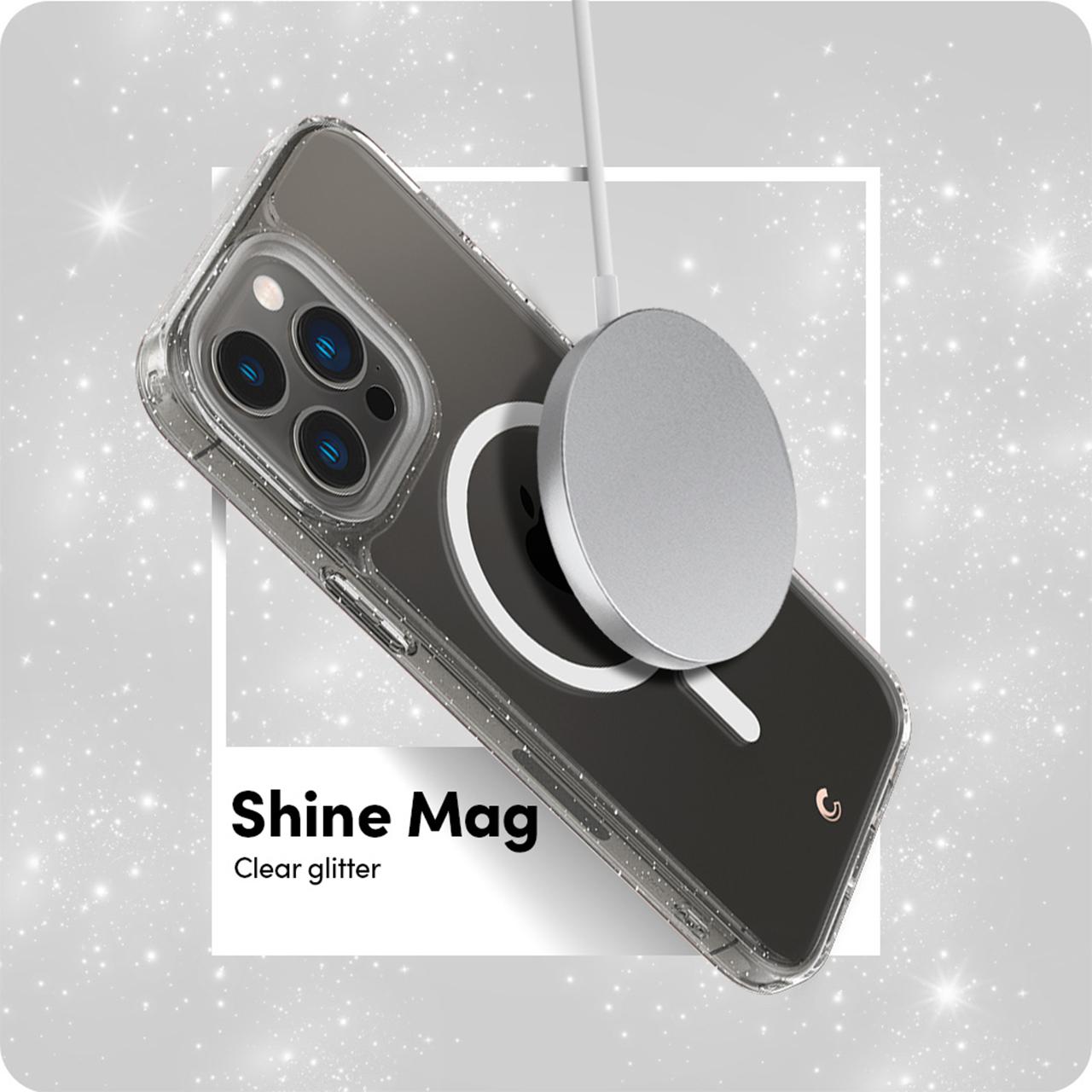 Case iPhone 14 Pro Max Plus Cyrill Shine MagSafe Clear Tempered Glass