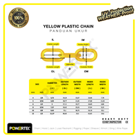 Gambar Rantai Plastik PVC 5mm x 50m Plastic Chain POWERTEC - Kuning dari powertec id Kota Administrasi Jakarta Pusat 3 Tokopedia