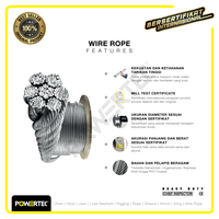 Gambar Wire Rope / Kawat Seling Baja 6x36 IWRC 9mm Ungalv POWERTEC - 1 Meter dari powertec id Kota Administrasi Jakarta Pusat 4 Tokopedia