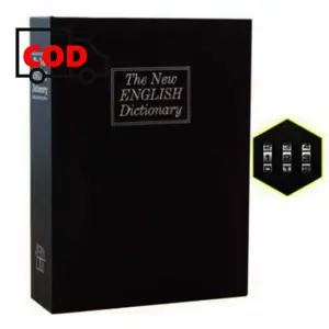 Brankas Buku Kamus Kotak Penyimpanan Aman Kunci Password Organizer Unik Multungsi Bahan Besi Desain Kombinasi Kode Angka Safety Box