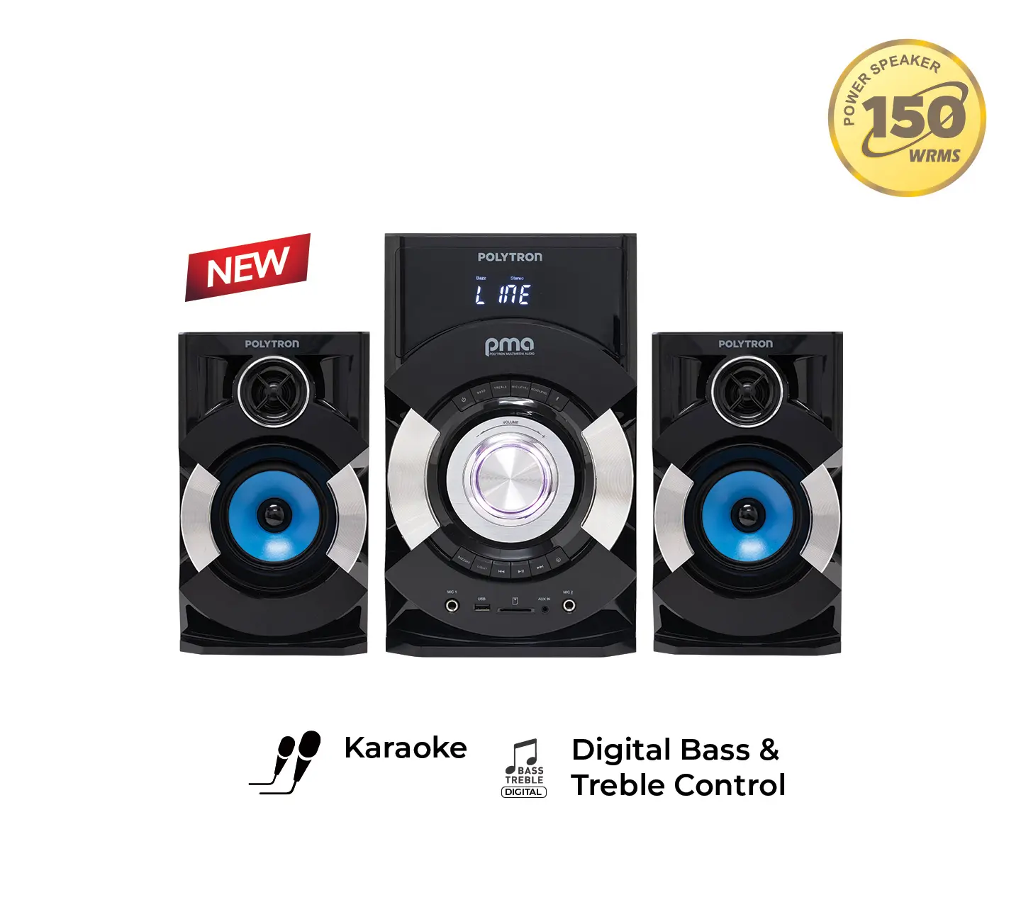 Speaker Bluetooth Multimedia POLYTRON PMA 9527 Karaoke