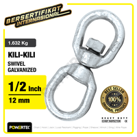 Gambar Swivel Galvanized / Kili kili 1/2" - 12mm POWERTEC dari powertec id Kota Administrasi Jakarta Pusat 1 Tokopedia