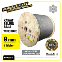 Gambar Wire Rope / Kawat Seling Baja 6x36 IWRC 9mm Ungalv POWERTEC - 1 Meter dari powertec id Kota Administrasi Jakarta Pusat 1 Tokopedia