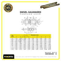 Gambar Swivel Galvanized / Kili kili 1/2" - 12mm POWERTEC dari powertec id Kota Administrasi Jakarta Pusat 3 Tokopedia