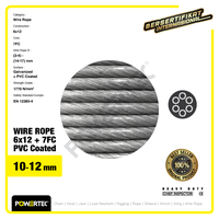 Gambar Wire Rope / Kawat Seling Baja 6x12 7FC PVC 10-12mm POWERTEC - 1 Meter dari powertec id Kota Administrasi Jakarta Pusat 2 Tokopedia