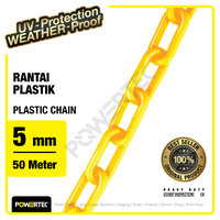 Gambar Rantai Plastik PVC 5mm x 50m Plastic Chain POWERTEC - Kuning dari powertec id Kota Administrasi Jakarta Pusat 1 Tokopedia
