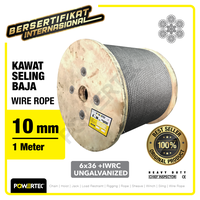 Gambar Wire Rope / Kawat Seling Baja 6x36 IWRC 10mm Ungalv POWERTEC - 1 Meter dari powertec id Kota Administrasi Jakarta Pusat 1 Tokopedia