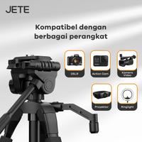 Gambar JETE H11 Tripod Professional DSLR Camera Video Tripod Pan Head 3 Way dari hans computer Kota Administrasi Jakarta Pusat 5 Tokopedia