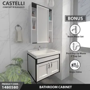 Bathroom Cabinet 1 Set Castelli Tempat Wastafel 1 Set - 1480580