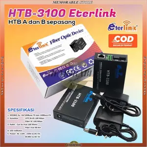 HTB-3100 A+B 1 SET Media Converter 10/100Mbps RJ45 Single Mode 25KM