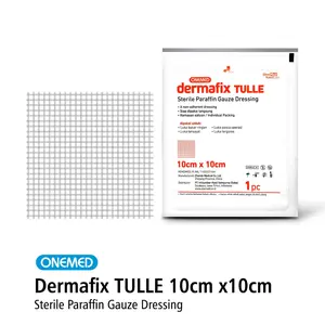 Dermafix Tulle 10 x 10 Cm Paraffin Gauze Onemed 1 Pcs