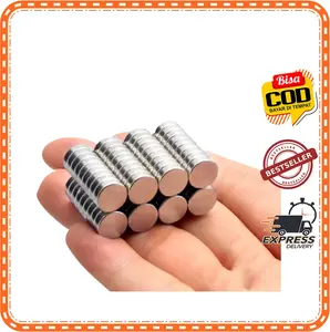 Magnet Neodymium 10x5mm Bulat Koin Putih Magnet Kecil Super Kuat Neo