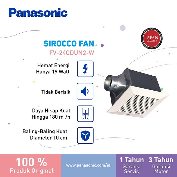 Gambar Panasonic FV-24CDUN2-W - Kipas Ventilasi / Ventilating Fan Exhaust dari Panasonic Indonesia Kota Bekasi Tokopedia