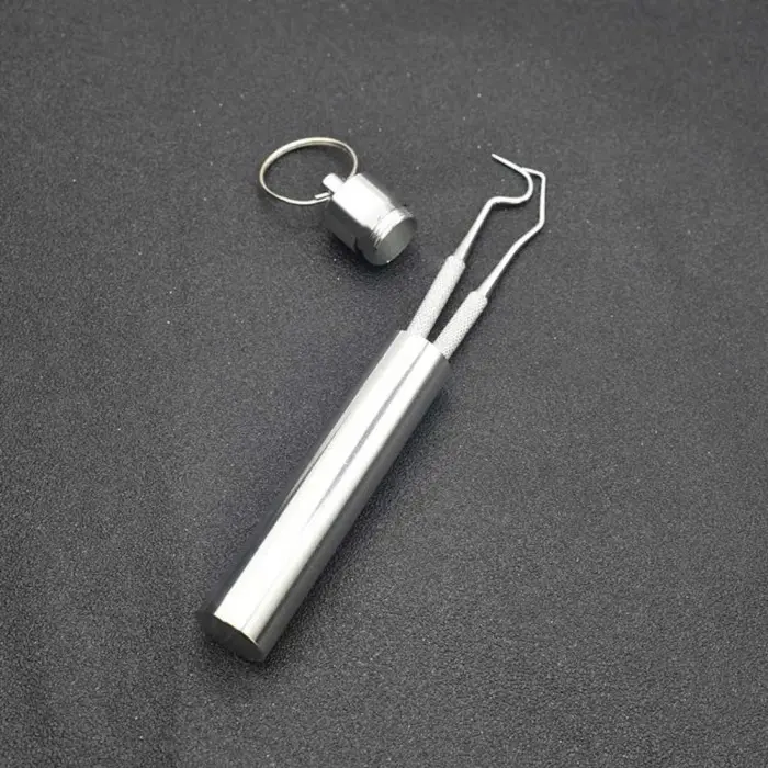Tusuk Gigi Stainless Steel Toothpick Metal Flossing - TP0554