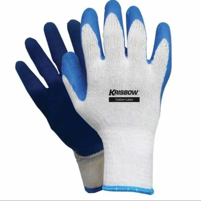 Sarung Tangan Krisbow Katun Latex Hand Glove Cotton Latex