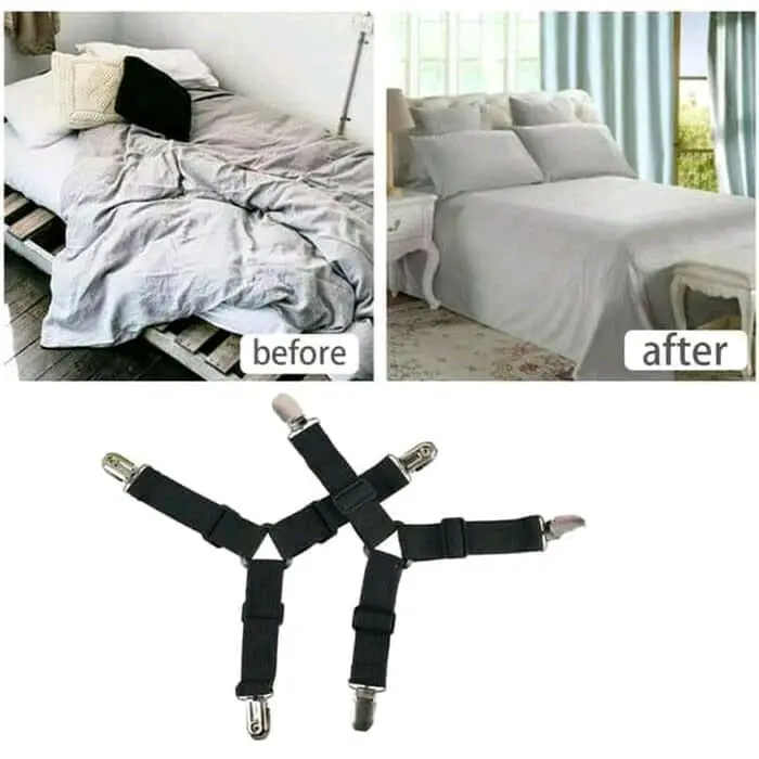 Penjepit Sudut Sprei Kasur Anti Geser Bed Sheet Clip Holder1Setisi4Pcs 1