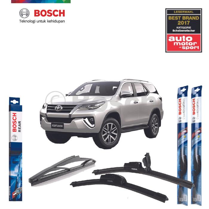 Gambar Wiper Mobil Frameless Toyota Fortuner 2016 - On Depan Belakang Bosch dari Garasi 54 Kota Tangerang Selatan Tokopedia